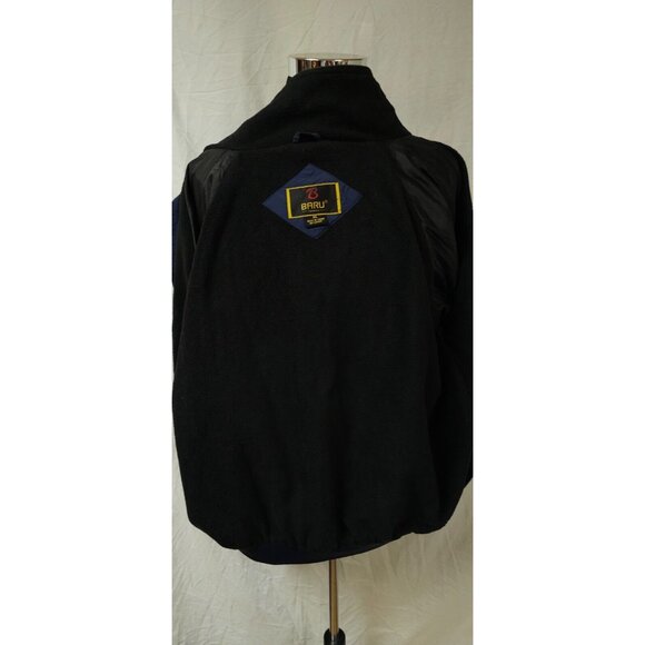 Vtg Baru Sports Mens XL Dark Blue Fleeced Lined Full Zip Insulated Bomber Coat - Picture 9 of 15